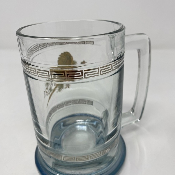 Vintage Princess House Wild Game Series Ice Blue Glass Pheasant Bird Stein Mug - Picture 2 of 5